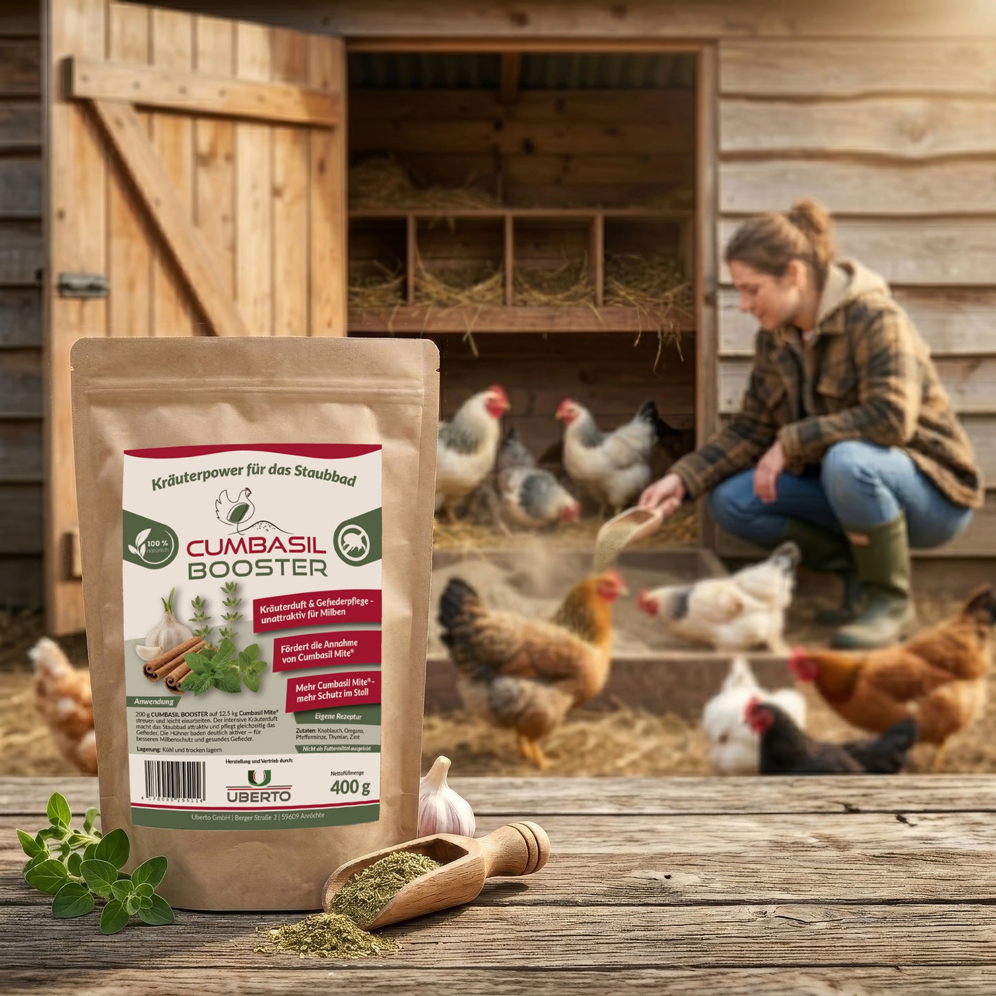 Cumbasil Mite 25kg & CUMBASIL BOOSTER 400g  - Das DUO für chemielosen Milbenschutz und Pflege